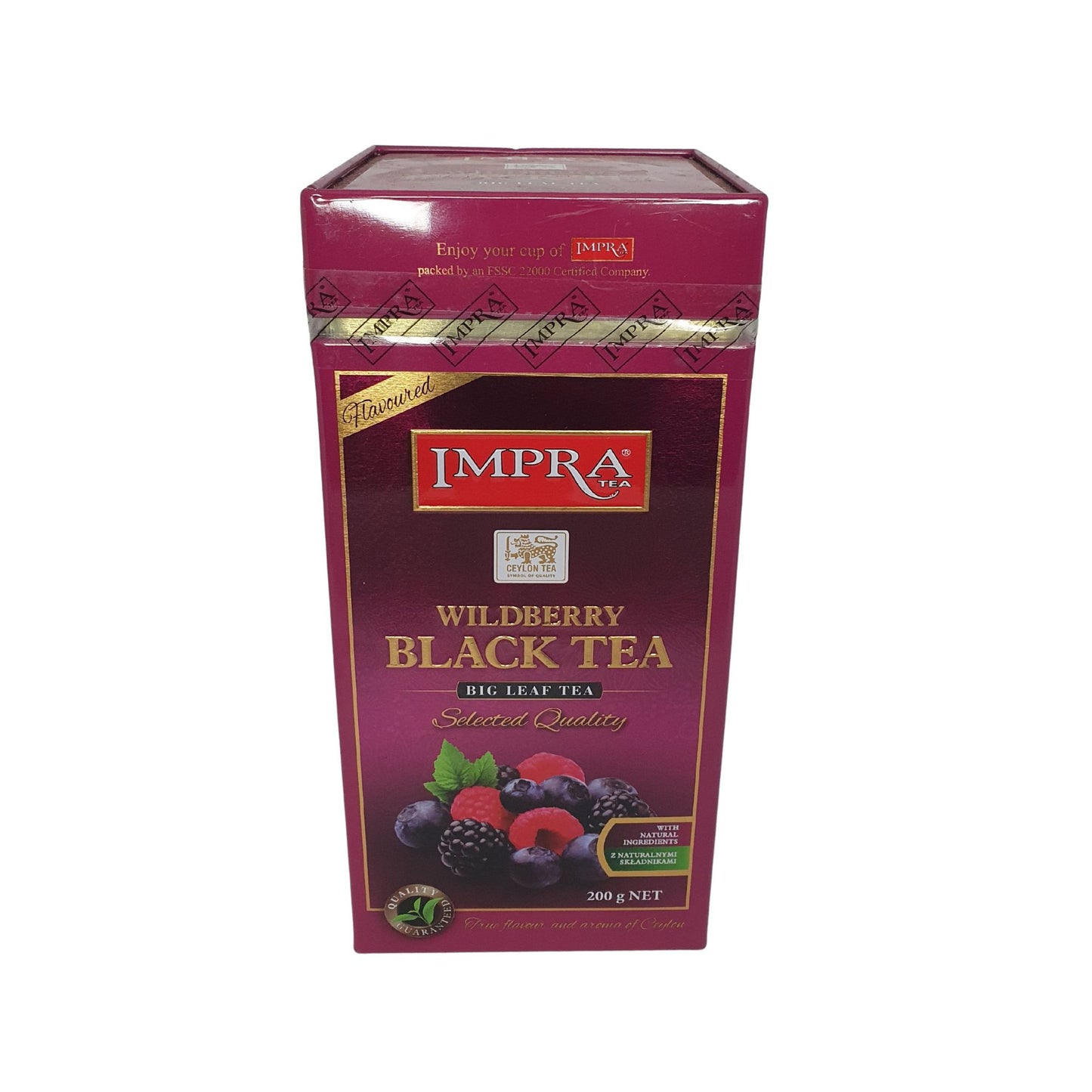 Impra Wildberry Big Leaf  Black Tea (200g) Meatal Caddy