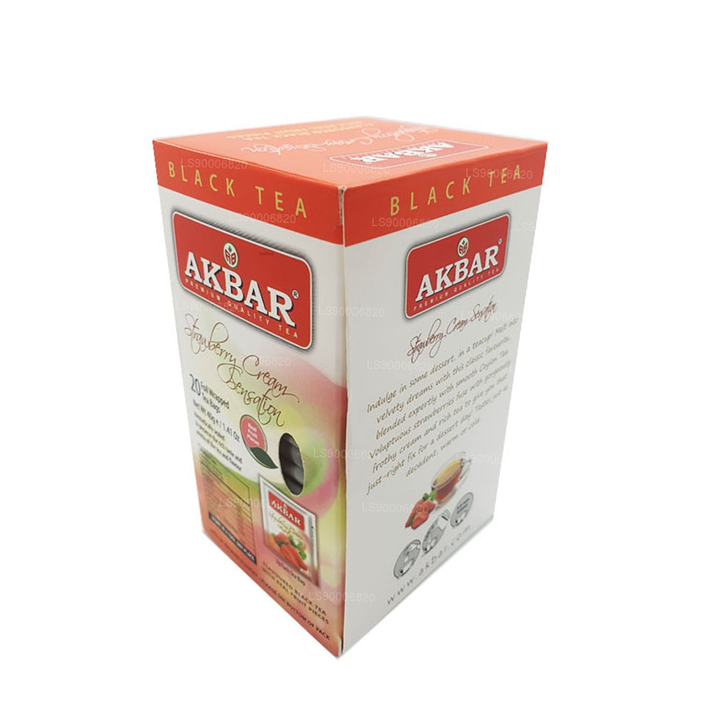 Akbar Strawberry Cream Sensation (40g) 20 Foil Tea Bags