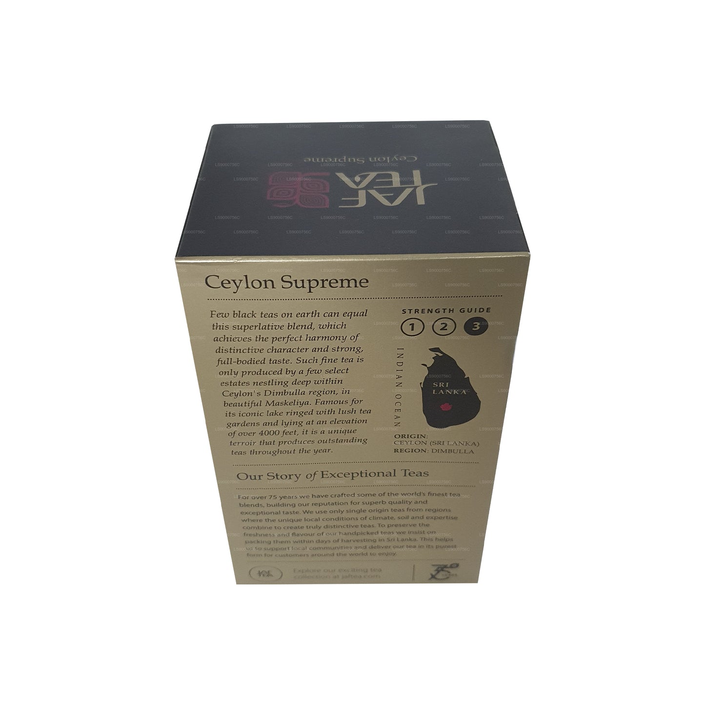 Jaf Tea Classic Gold Collection Ceylon Supreme, bustina di tè con busta in alluminio (40 g)