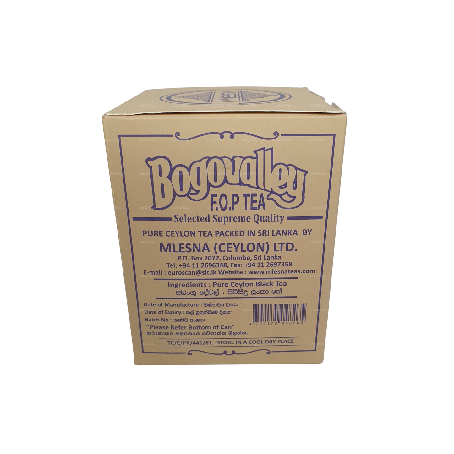 Tè Mlesna Bogovalley F.O.P. in scatola di metallo (100 g)