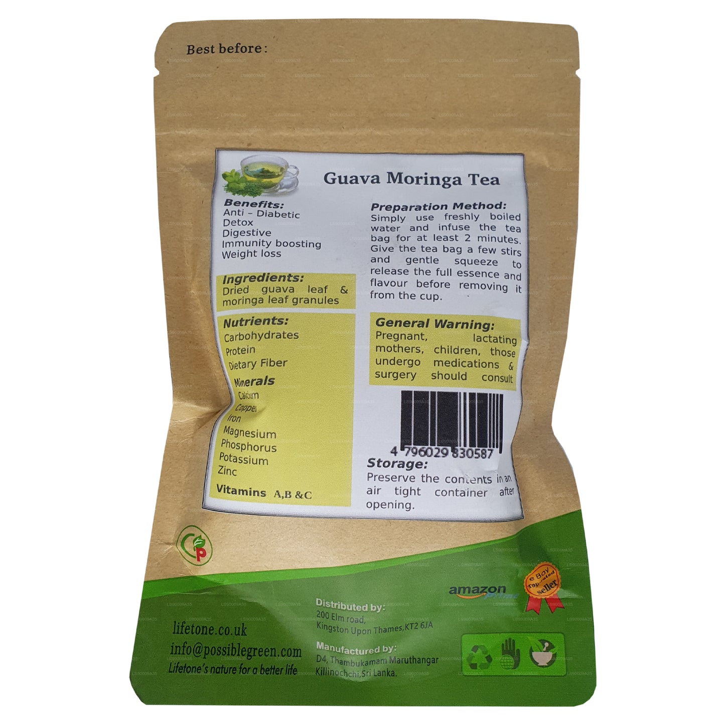 Lifetone Guava Moringa Tea (30g)