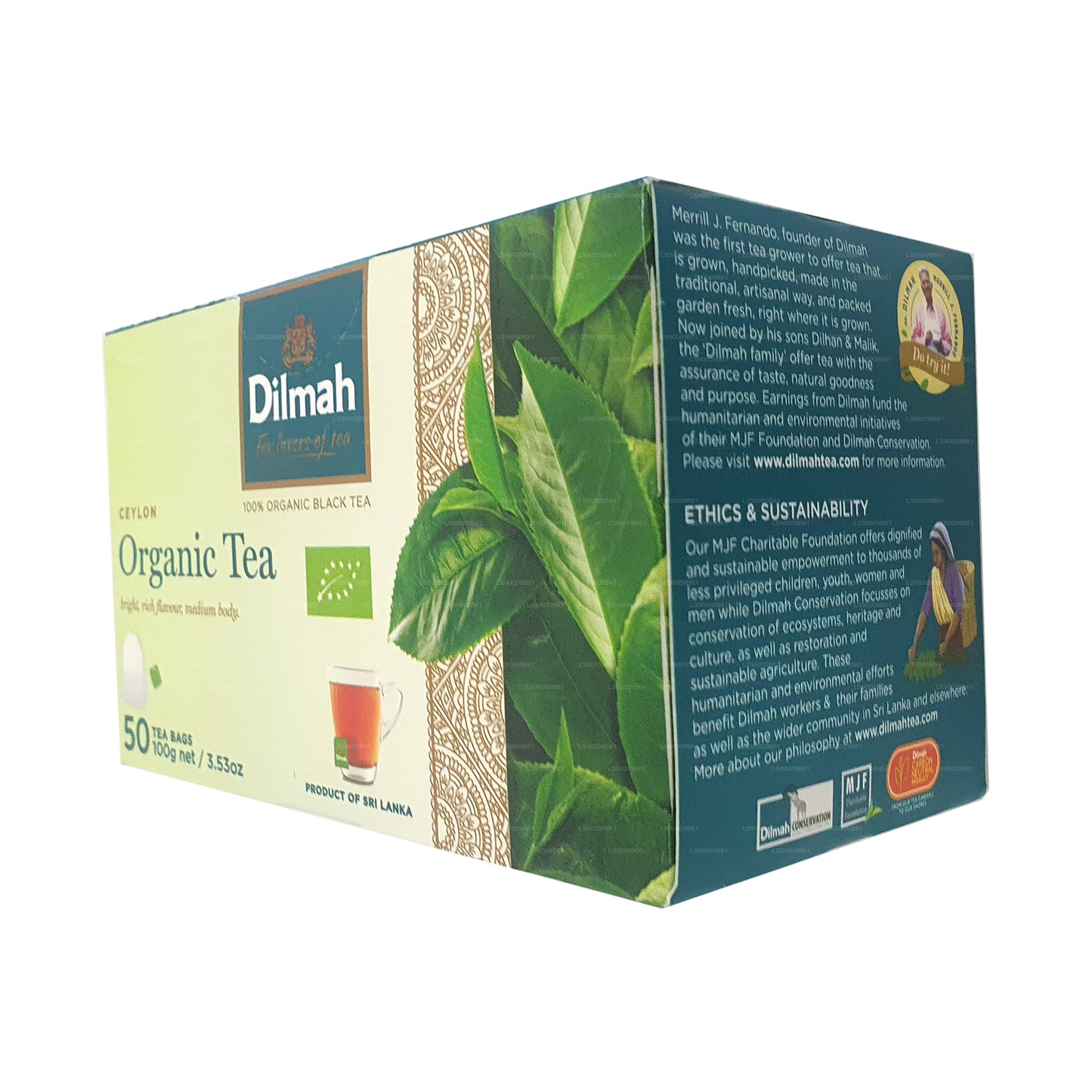 Dilmah Organic Tea (100g) 50 Tea Bags