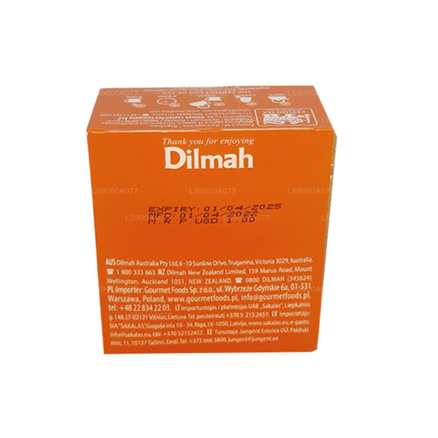 10 bustine di tè Dilmah Ceylon Supreme (20g)