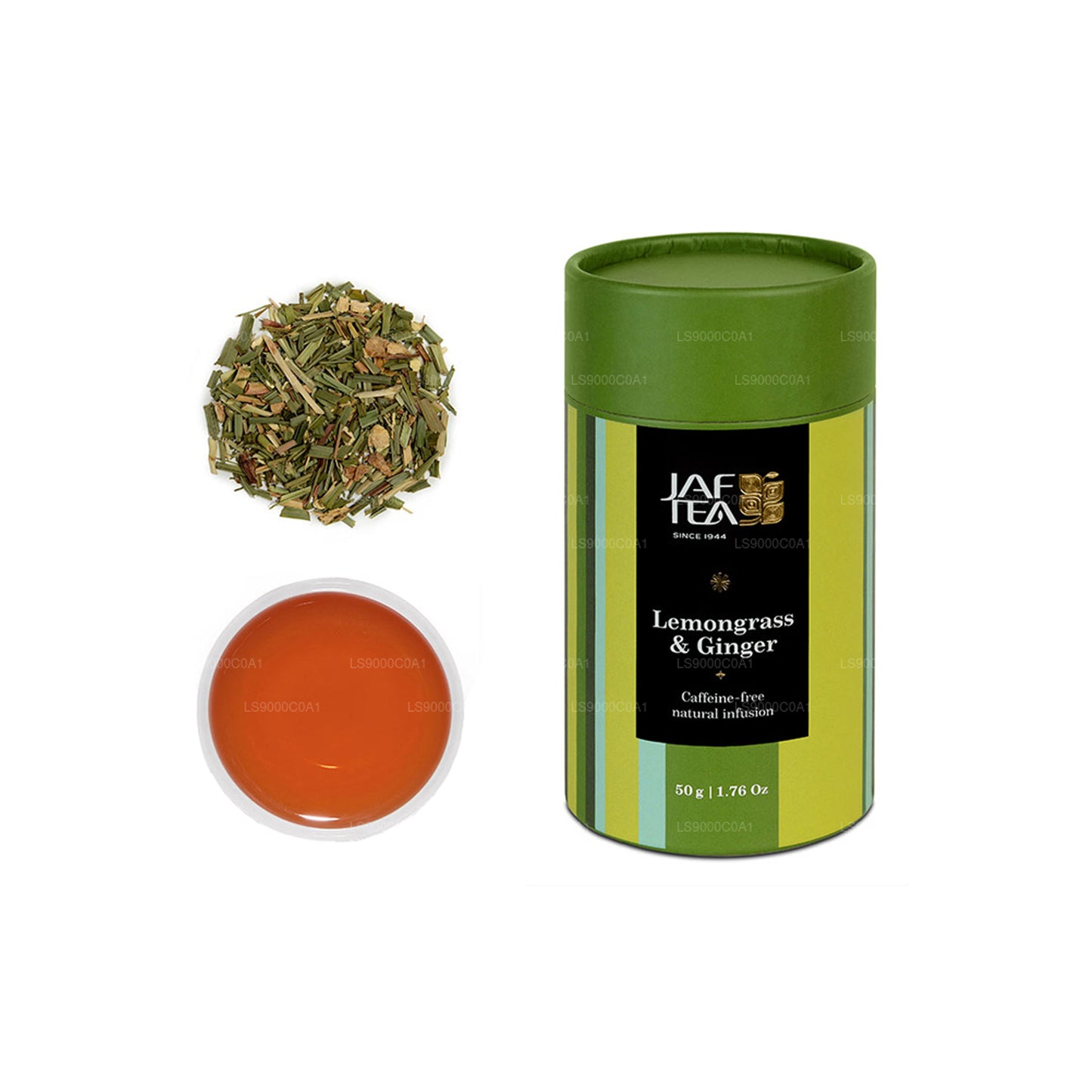 Jaf Tea Lemongrass & Ginger Leaf Tea Caddy (50g)
