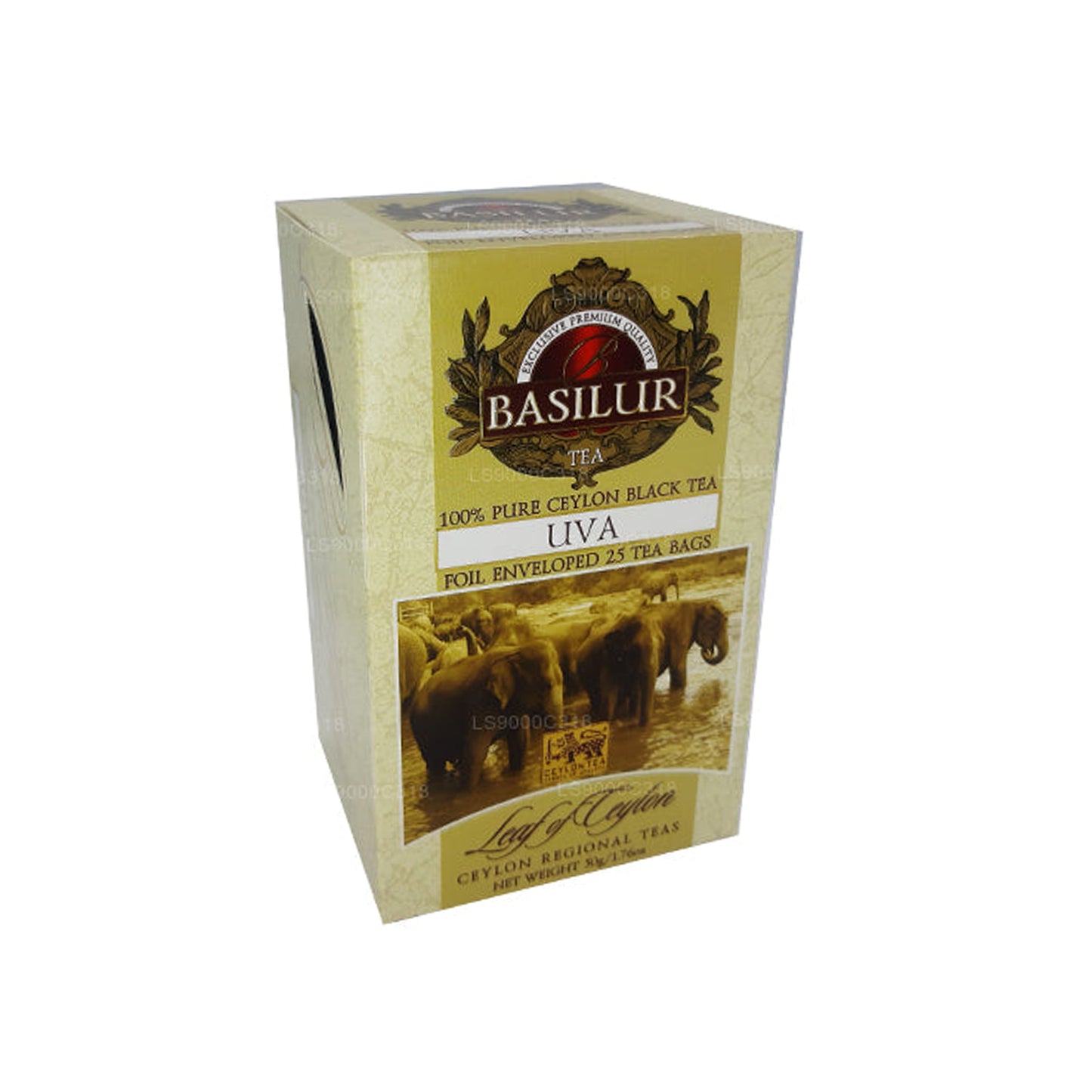 Basilur Leaf of Ceylon "Uva" Pure Black Tea (50g) 25 Tea Bags