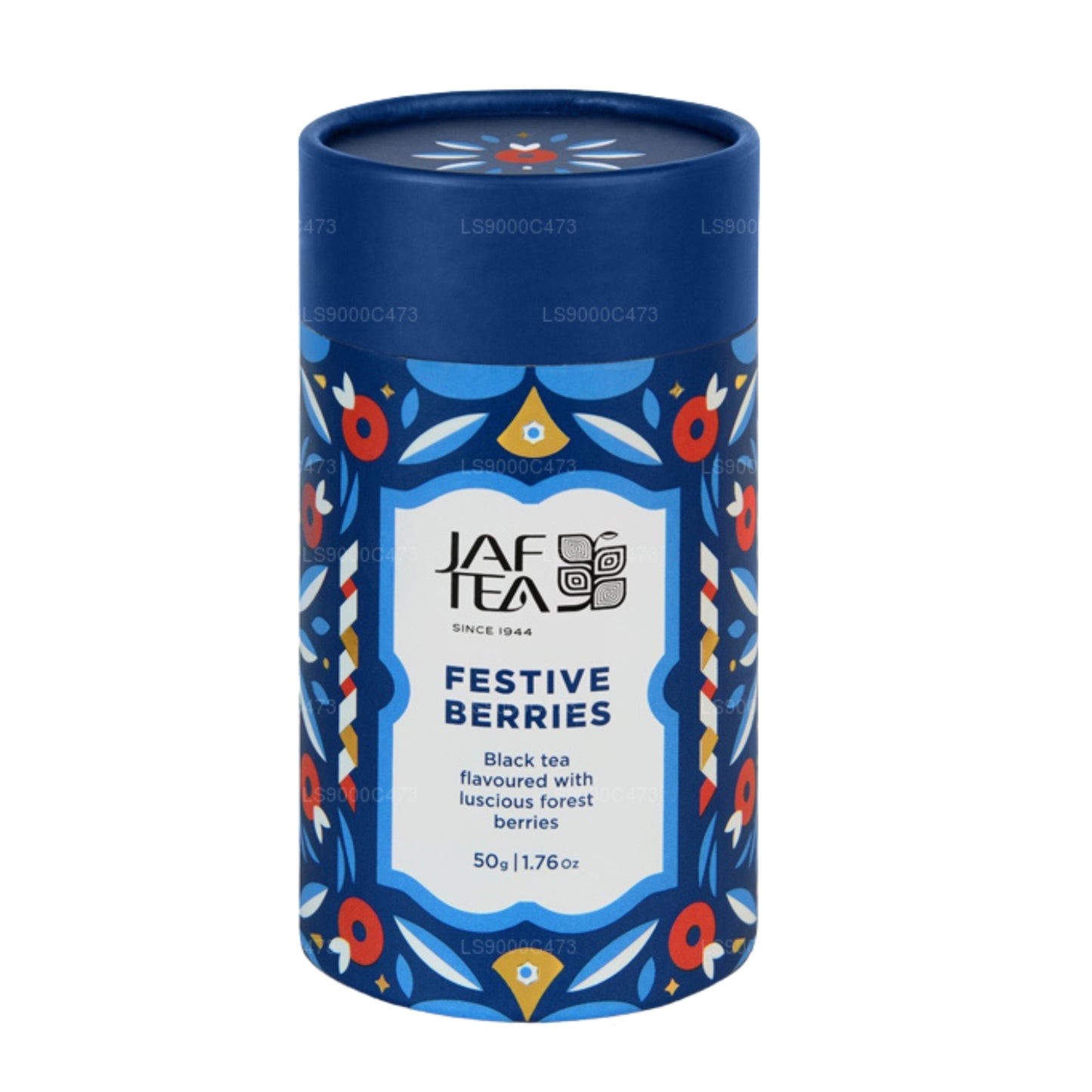 Jaf Tea Festive Berries - Scatola per tè nero aromatizzato con deliziose bacche di bosco (50 g)