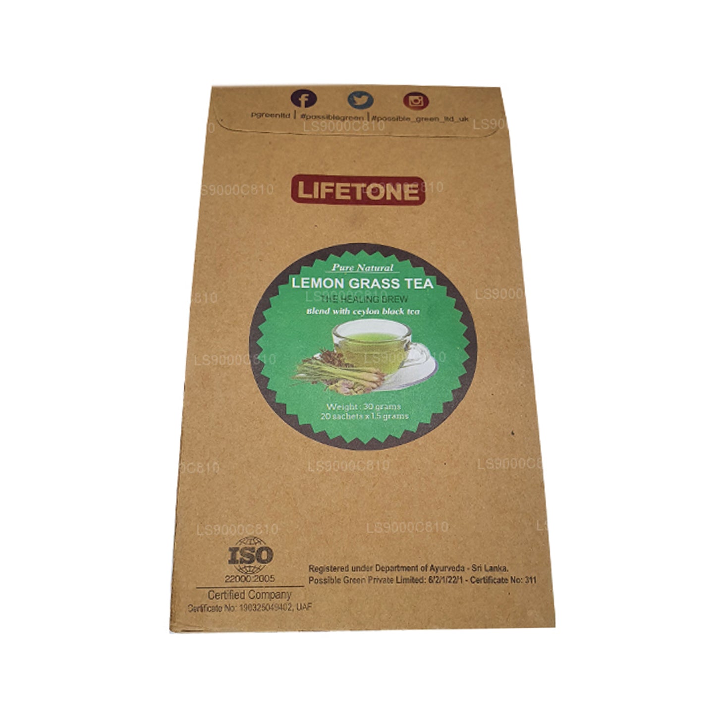 Lifetone Lemongrass Tea (30g)