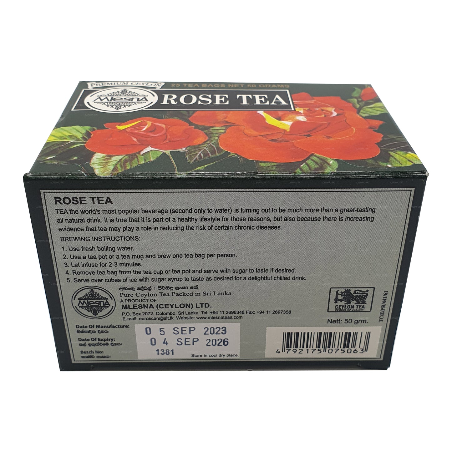 Tè alla rosa Mlesna (50 g) 25 bustine di tè