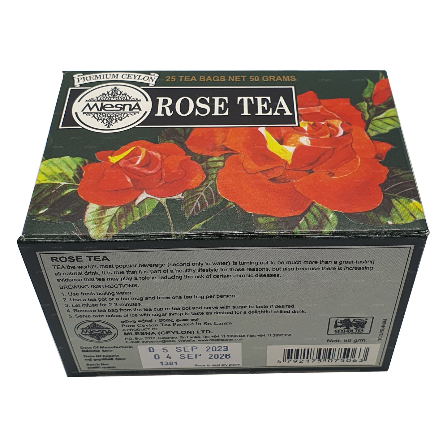 Tè alla rosa Mlesna (50 g) 25 bustine di tè