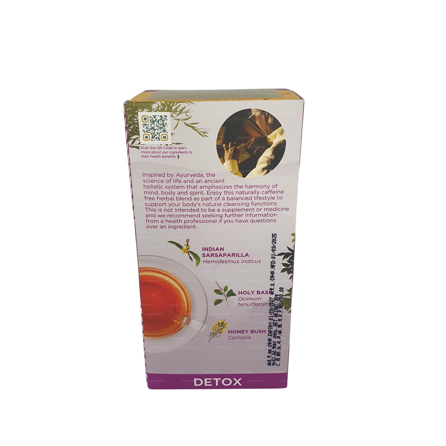 Infuso di erbe naturali Dilmah Arana Detox (20 bustine di tè senza etichetta)
