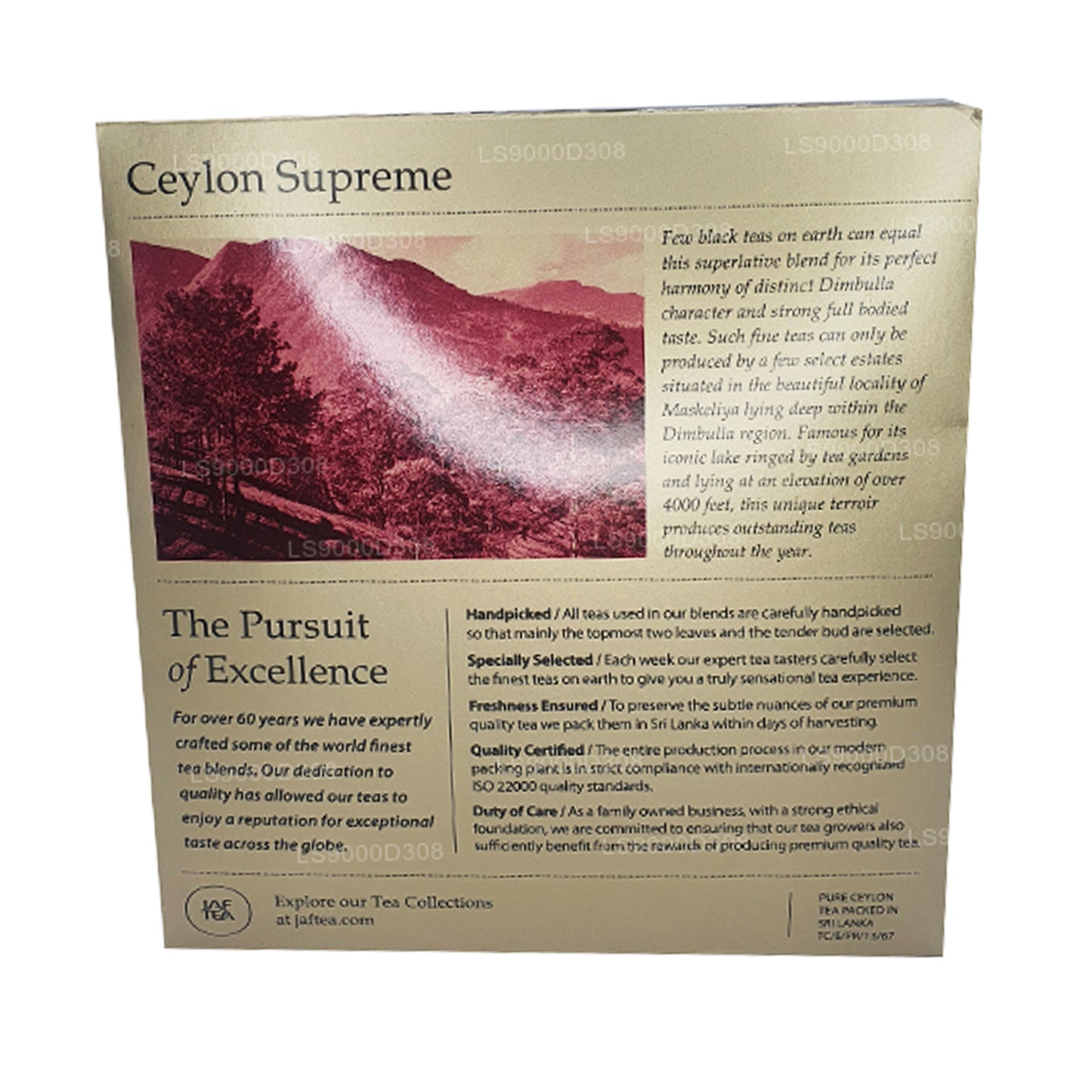 Barattolo da tè Classic Gold Collection Ceylon Supreme (50g)