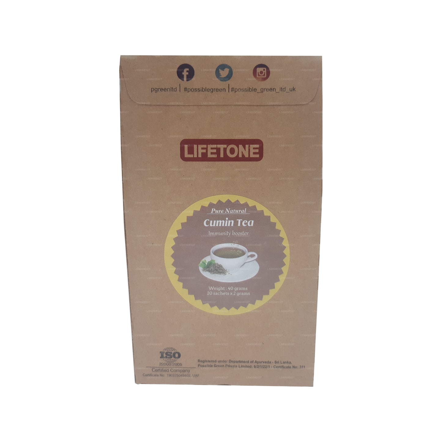 Lifetone Cumin Tea (40g) 20 Tea Bags