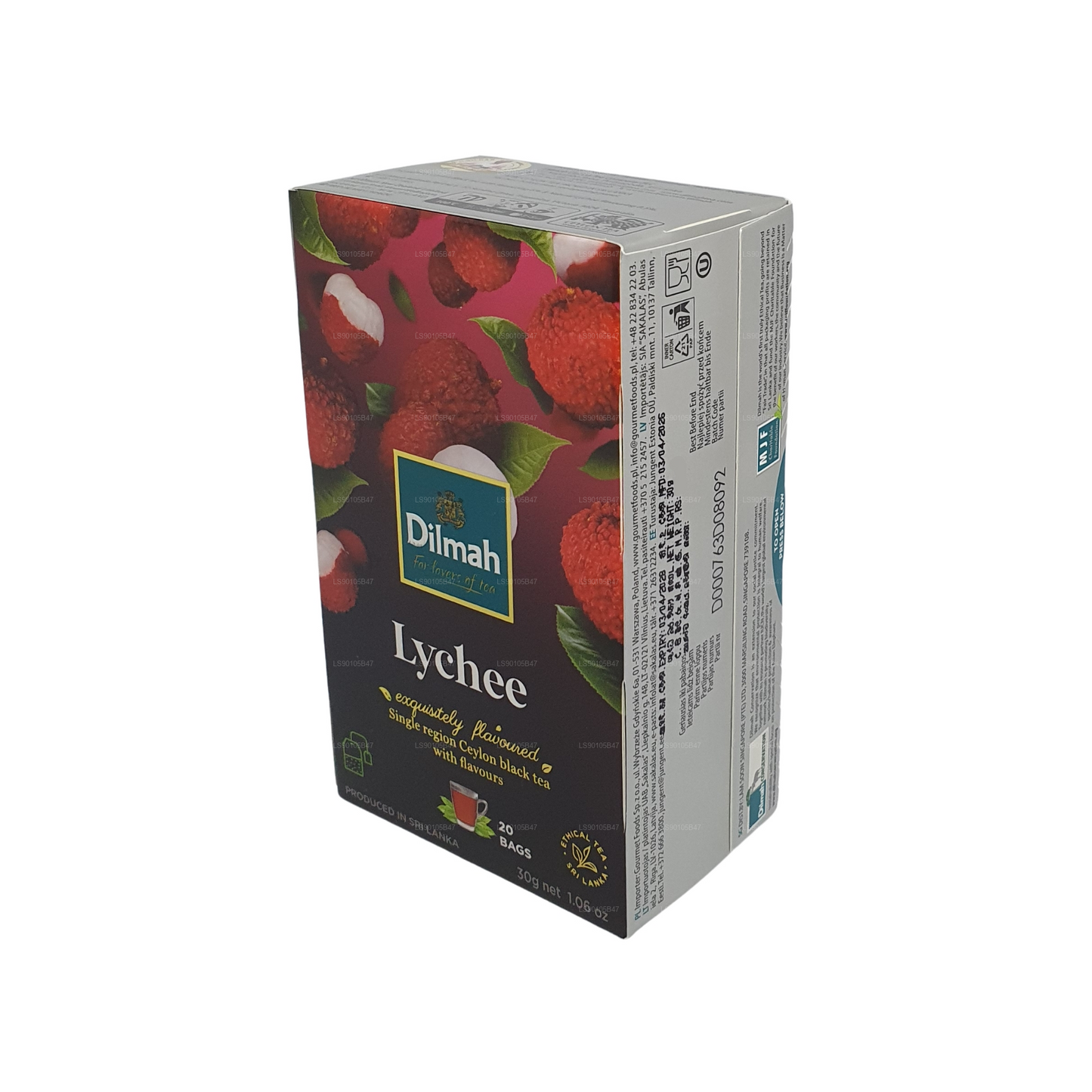 Tè nero aromatizzato al litchi Dilmah (30g)