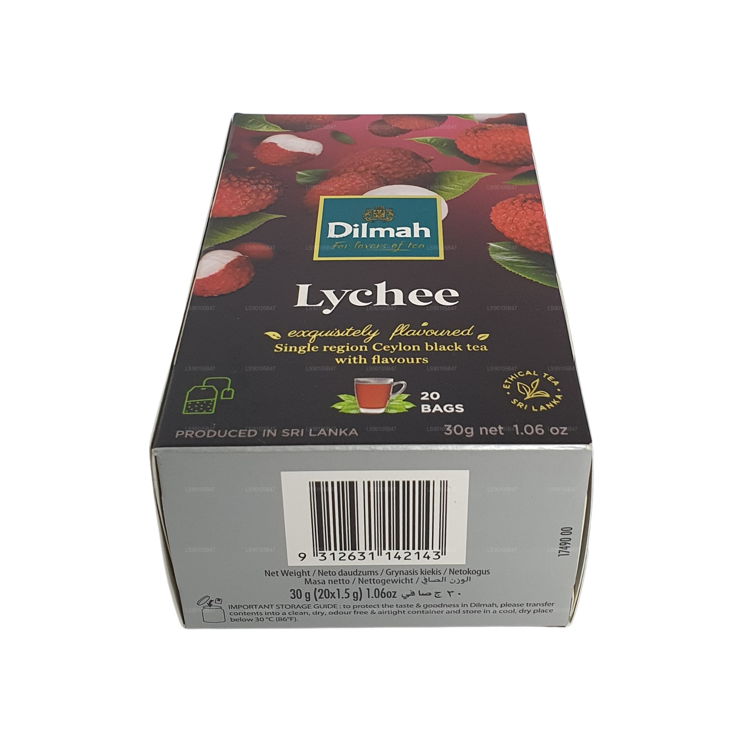 Tè nero aromatizzato al litchi Dilmah (30g)
