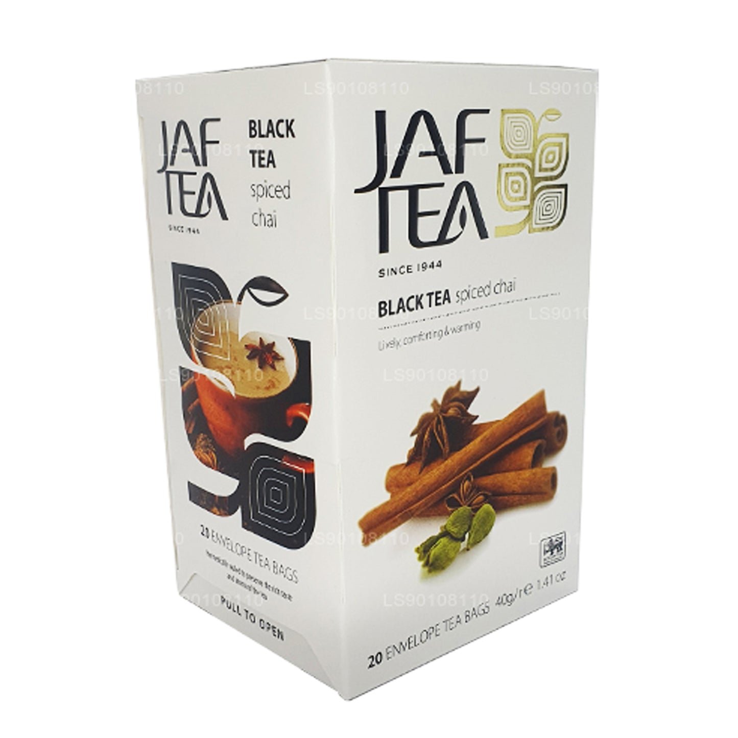 Jaf Tea Pure Spice Collection Black Tea Spiced Chai Foil Envelope Tea Bags (40g)