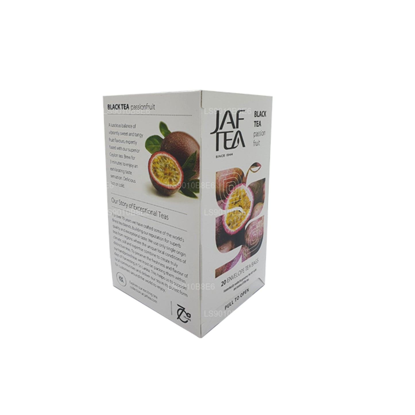 Jaf Tea Pure Fruits Collection Black Tea, bustine di tè nero, frutto della passione, in pellicola, 30 g