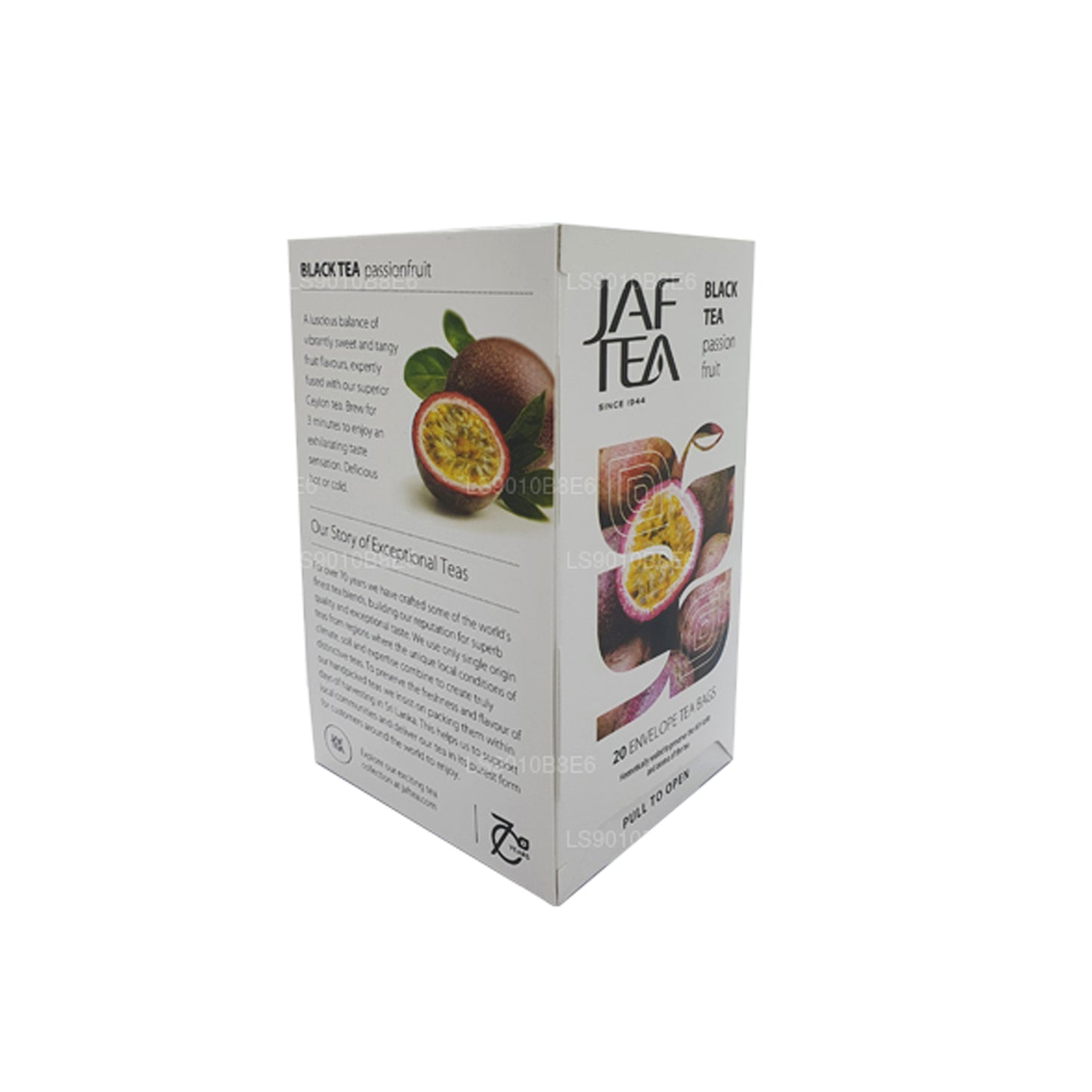 Jaf Tea Pure Fruits Collection Black Tea, bustine di tè nero, frutto della passione, in pellicola, 30 g
