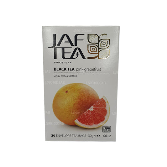 Jaf Tea Pure Fruits Collection, tè nero, pompelmo rosa, bustine di tè in carta stagnola (30 g)