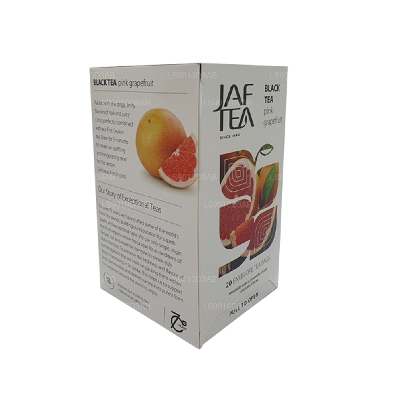 Jaf Tea Pure Fruits Collection, tè nero, pompelmo rosa, bustine di tè in carta stagnola (30 g)