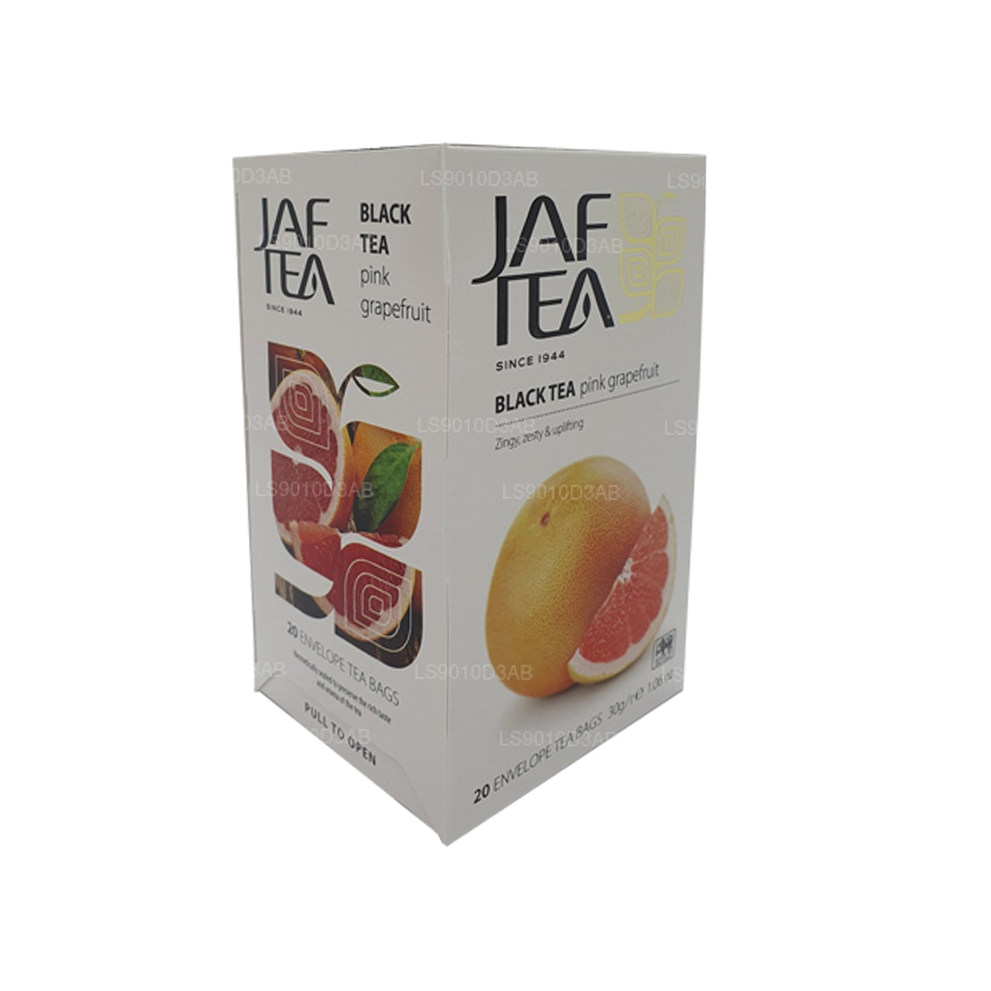 Jaf Tea Pure Fruits Collection, tè nero, pompelmo rosa, bustine di tè in carta stagnola (30 g)