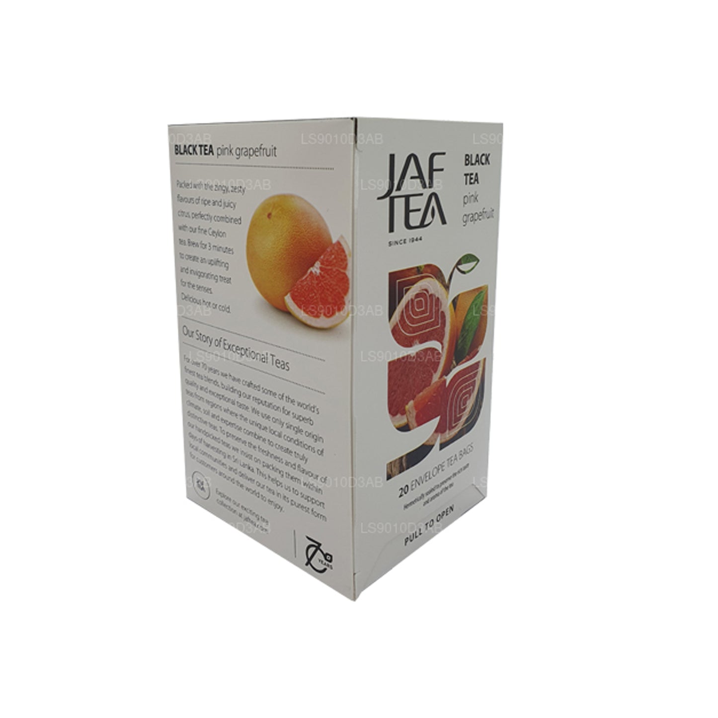 Jaf Tea Pure Fruits Collection, tè nero, pompelmo rosa, bustine di tè in carta stagnola (30 g)