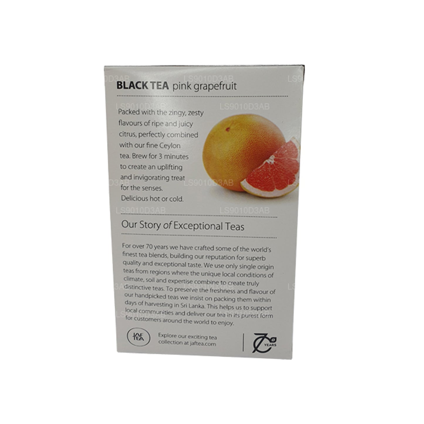 Jaf Tea Pure Fruits Collection, tè nero, pompelmo rosa, bustine di tè in carta stagnola (30 g)