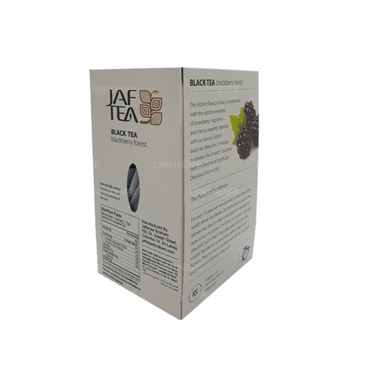 Bustine da tè Jaf Tea Pure Fruits Collection per tè nero Blackberry Forest (30 g)