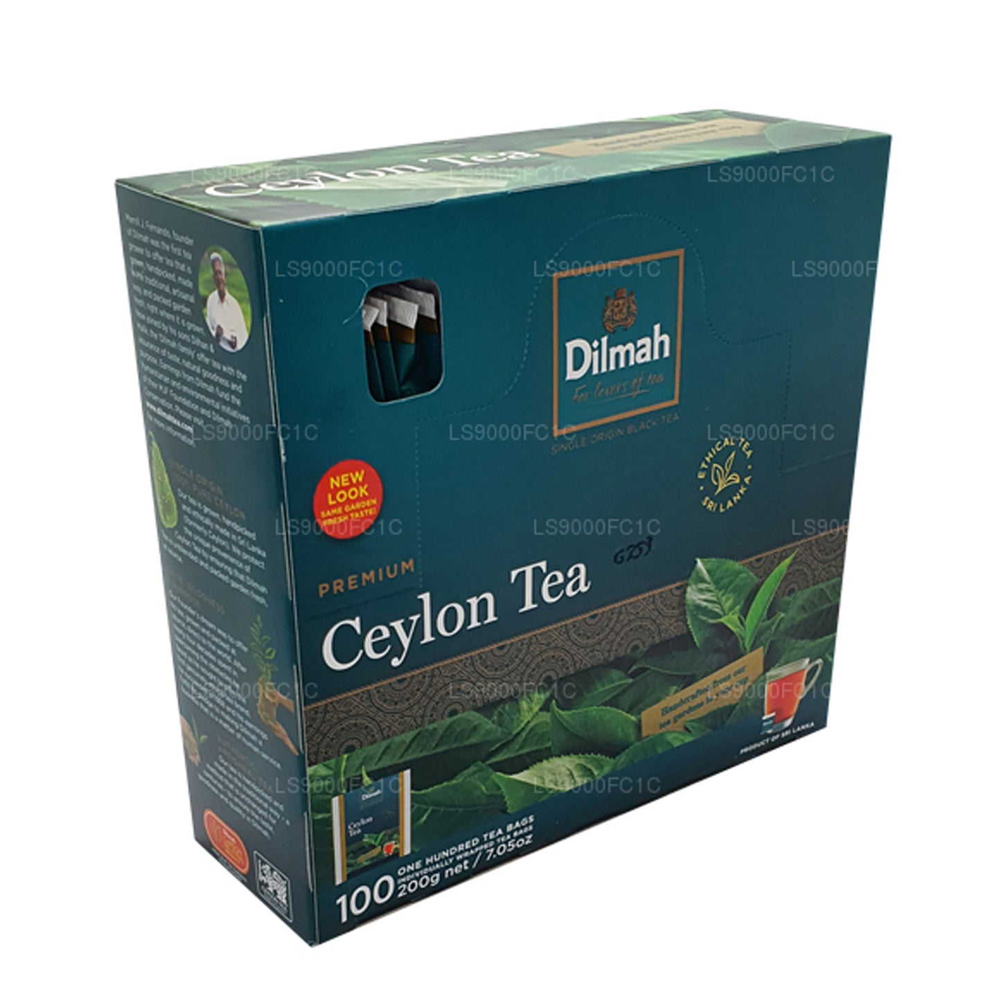 Dilmah Premium Ceylon Tea (200g) Individually Wrapped 100 Tea Bags