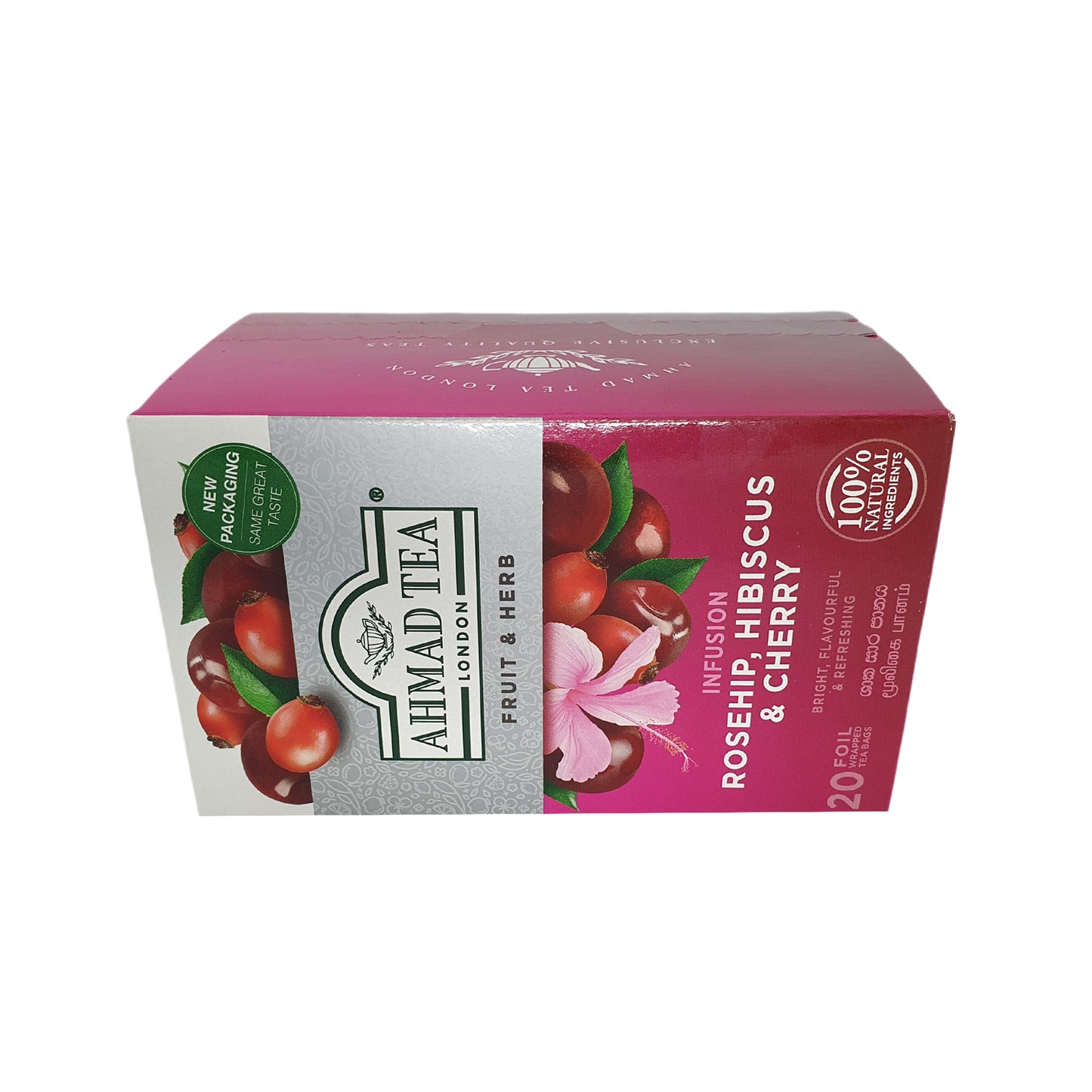 Ahmad Tea Rosehip with Hibiscus and Cherry Tea (40g) 20 Foil Tea Bags