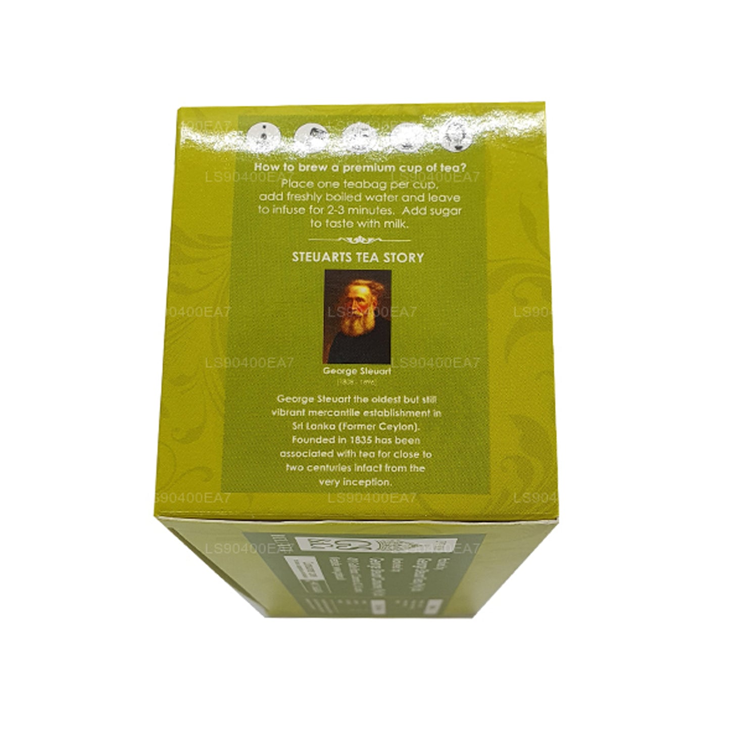 Tè verde puro George Steuart (50 g) 25 bustine di tè