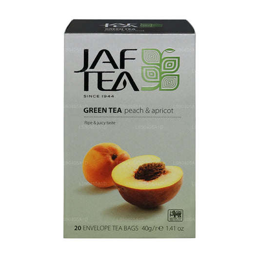 Jaf Tea Pure Green Collection Tè verde pesca e albicocca (40 g) 20 bustine di tè