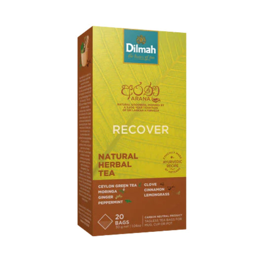 Tè verde naturale alle erbe Dilmah Arana Recover (20 bustine di tè senza etichetta)