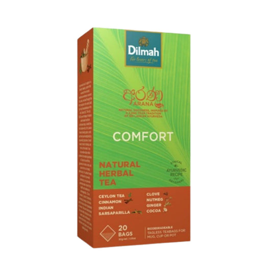 Tè nero alle erbe naturali Dilmah Arana Comfort (20 bustine di tè senza etichetta)