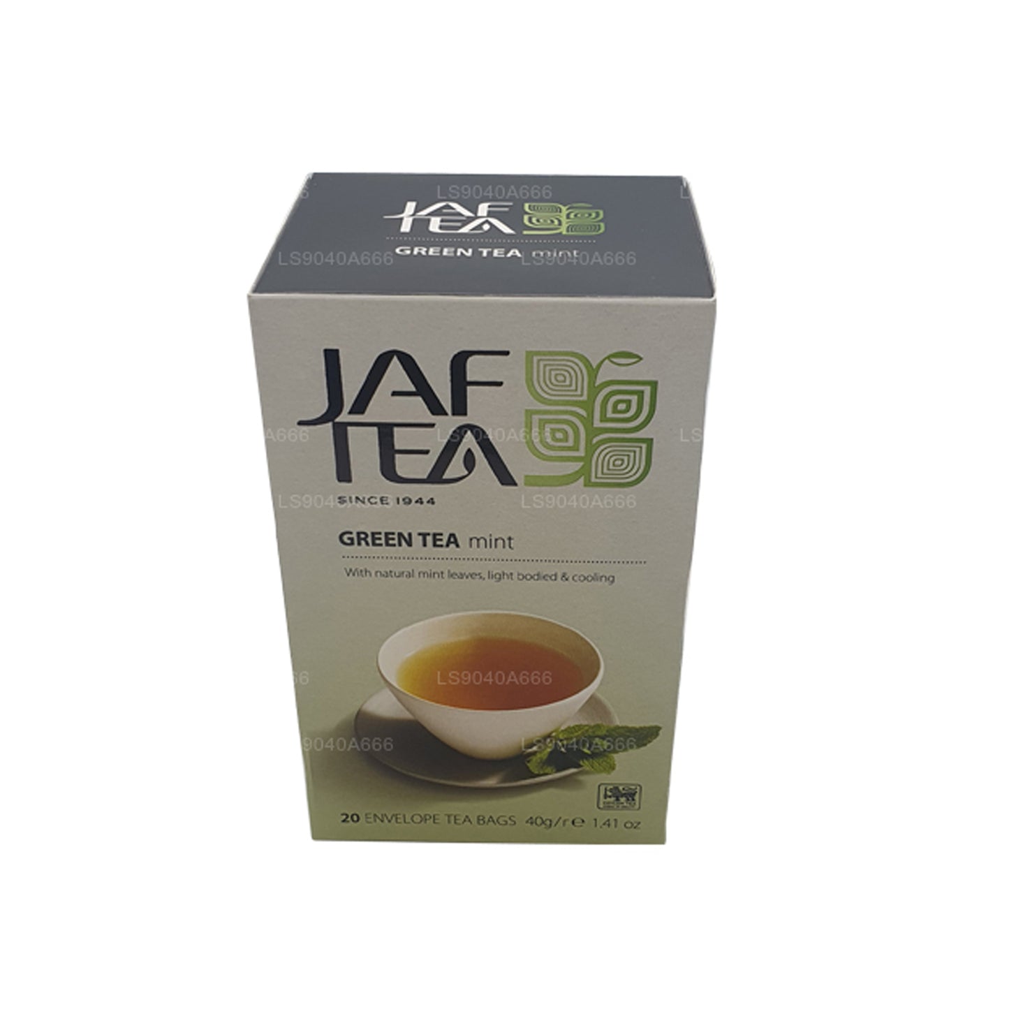Jaf Tea Pure Green Collection, bustine di tè verde con busta di tè verde e menta (40 g)