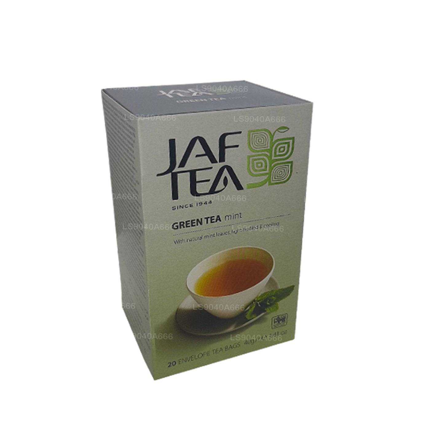 Jaf Tea Pure Green Collection, bustine di tè verde con busta di tè verde e menta (40 g)