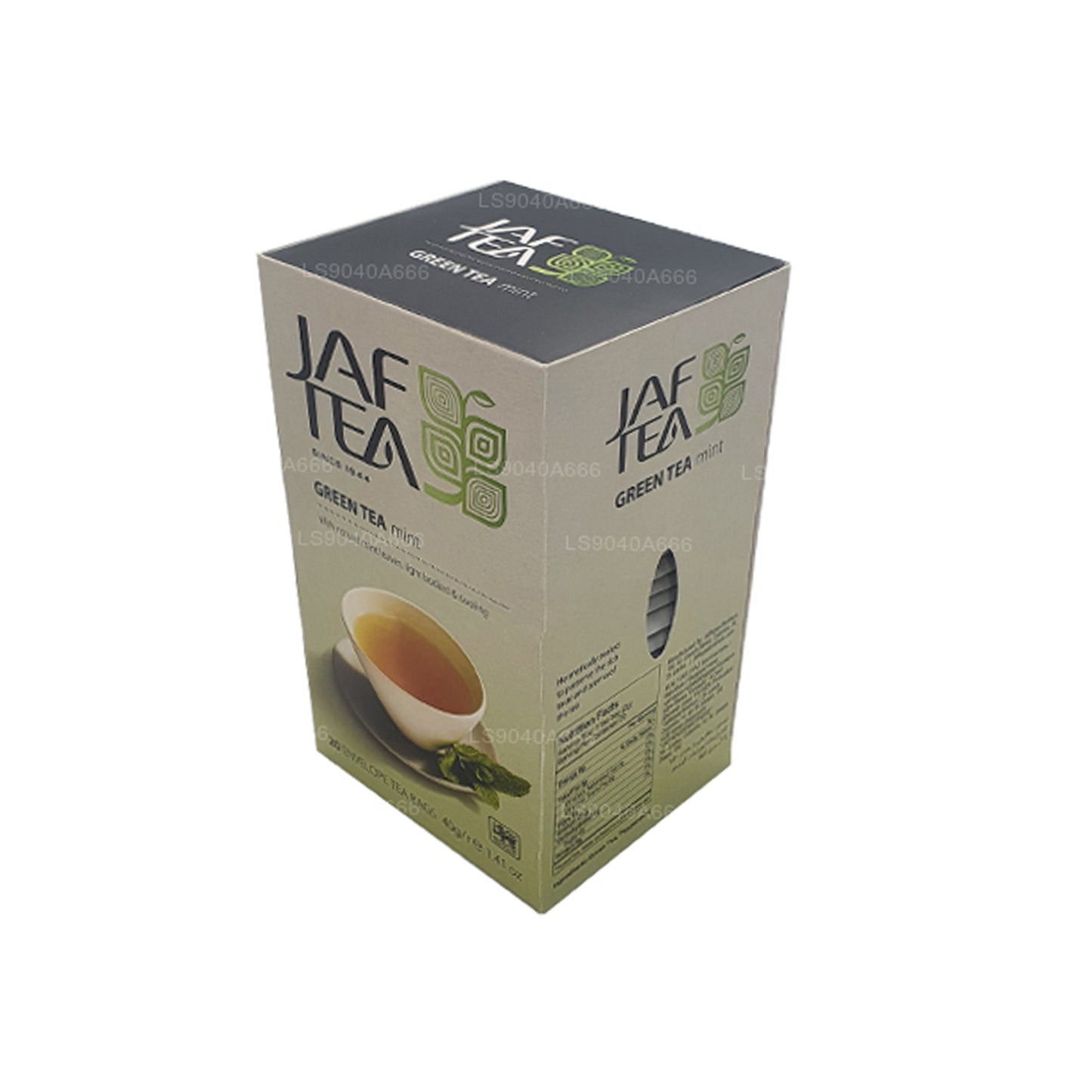 Jaf Tea Pure Green Collection, bustine di tè verde con busta di tè verde e menta (40 g)