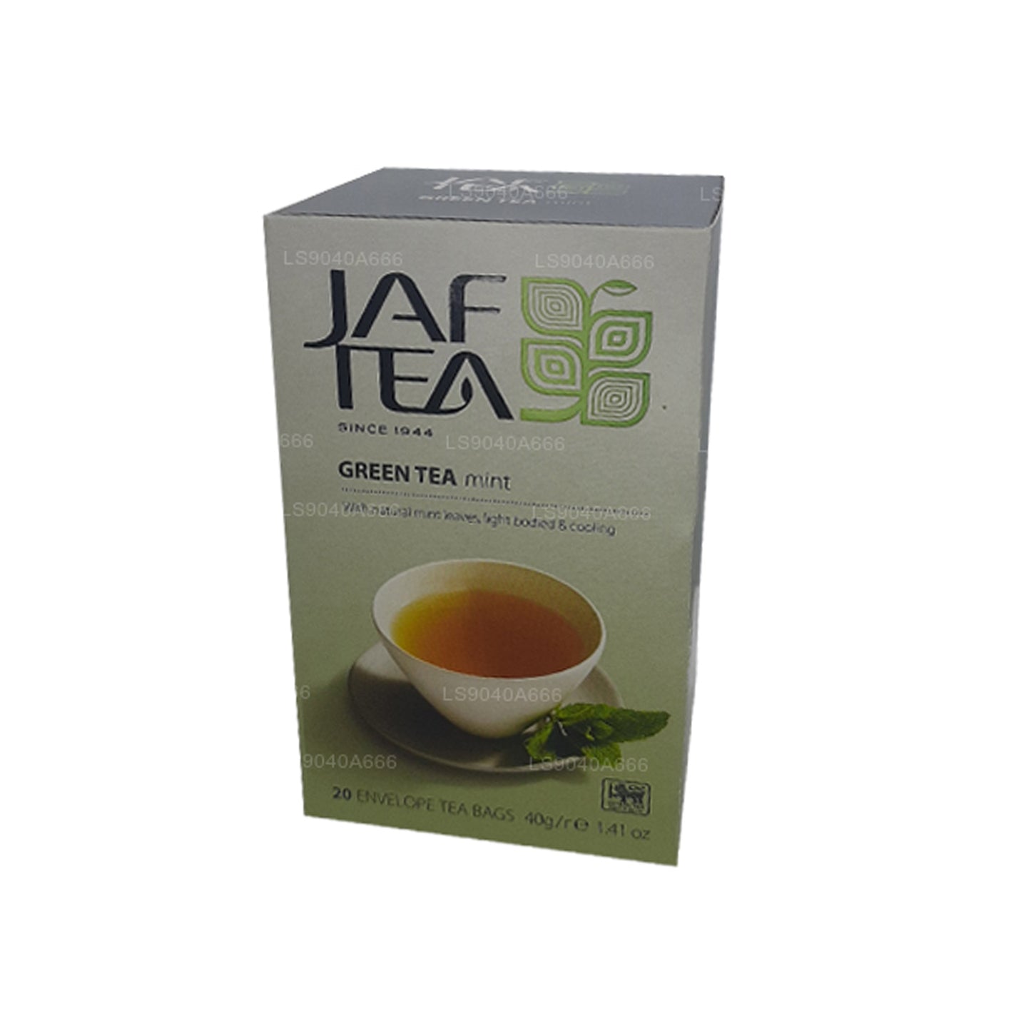 Jaf Tea Pure Green Collection, bustine di tè verde con busta di tè verde e menta (40 g)