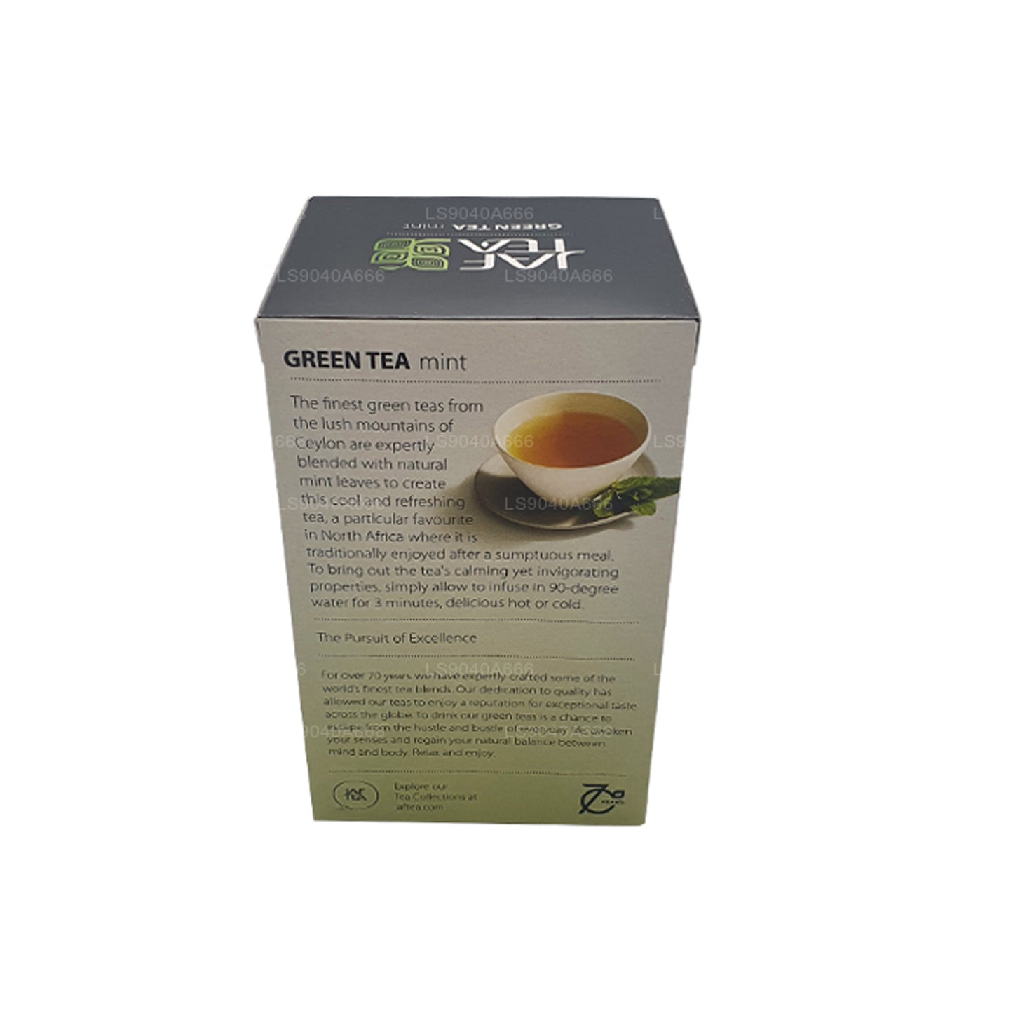 Jaf Tea Pure Green Collection, bustine di tè verde con busta di tè verde e menta (40 g)