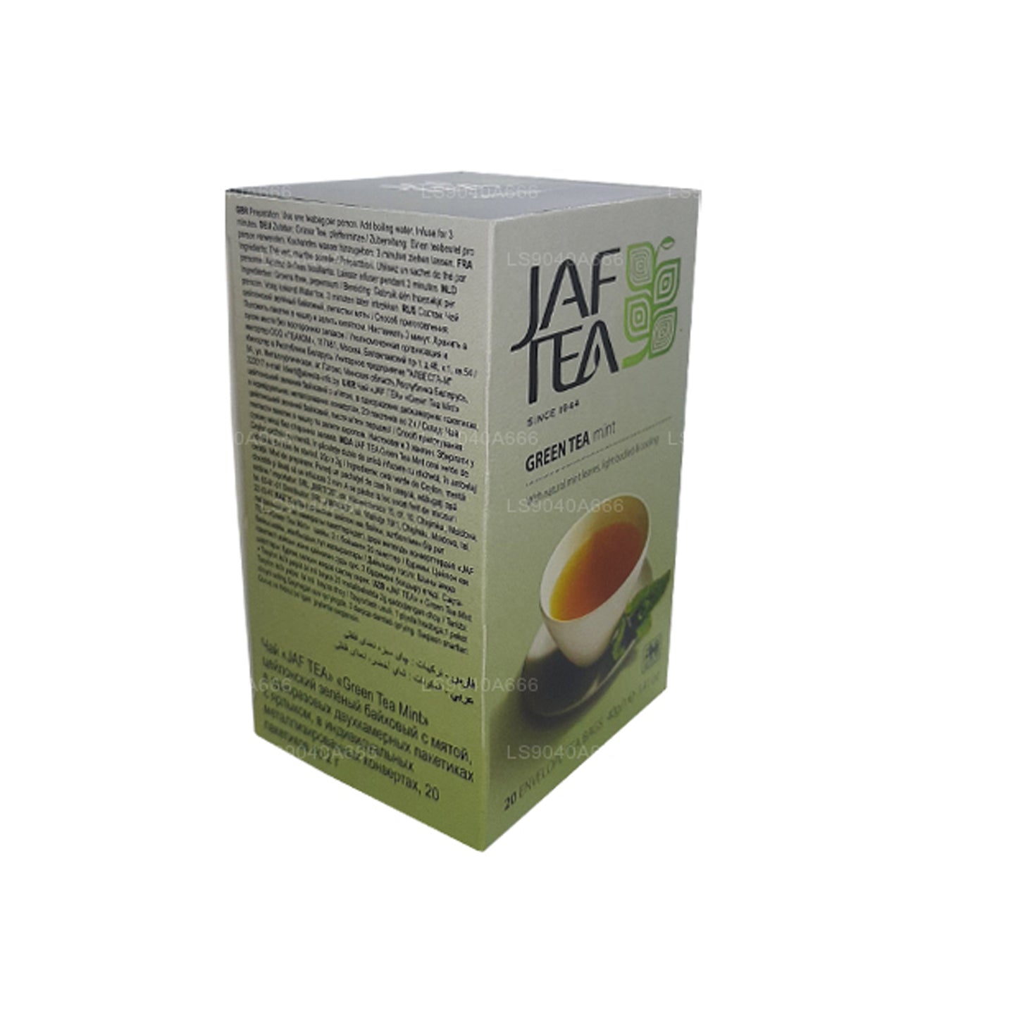 Jaf Tea Pure Green Collection, bustine di tè verde con busta di tè verde e menta (40 g)