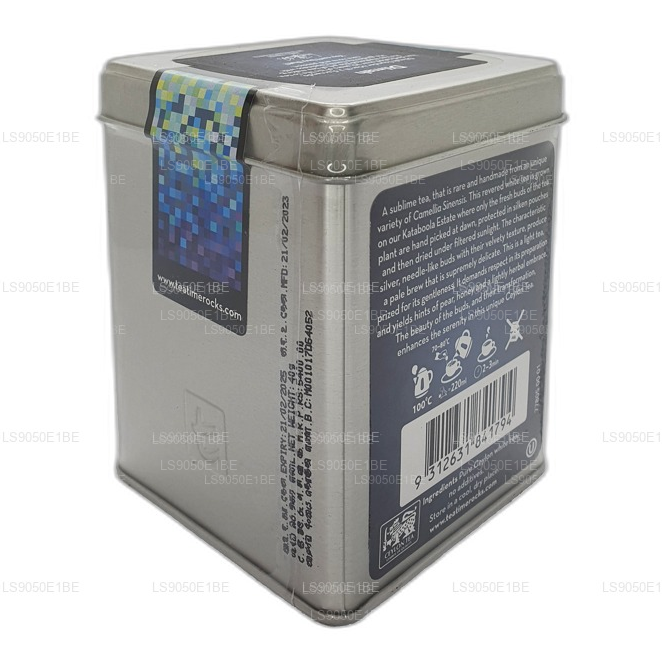 Contenitore in latta per tè bianco Dilmah serie T VSRT Ceylon Silver Tips (40 g), foglie sfuse