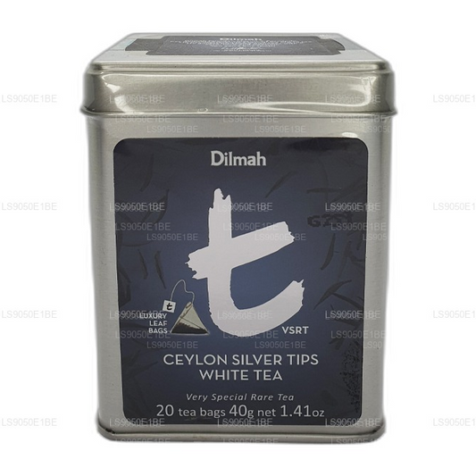 Contenitore in latta per tè bianco Dilmah serie T VSRT Ceylon Silver Tips (40 g), foglie sfuse