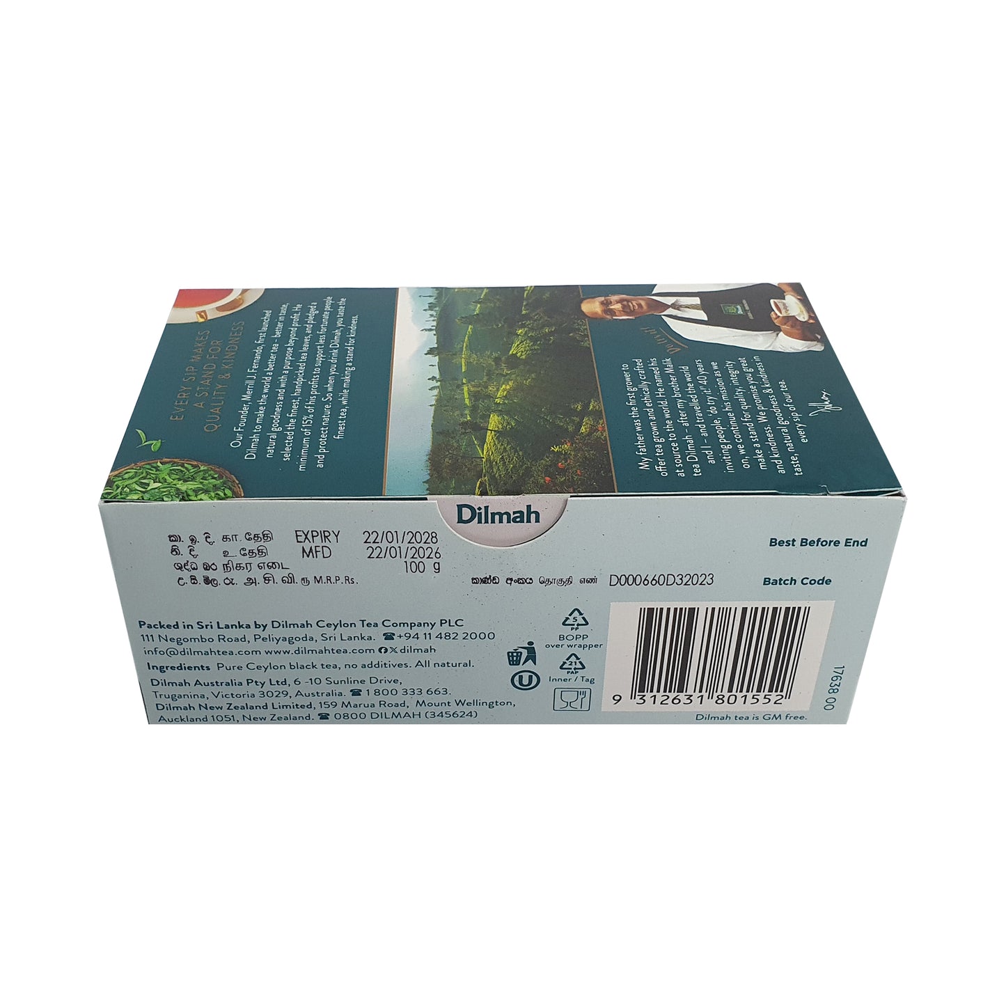 Bustine di Tè Dilmah Premium Ceylon