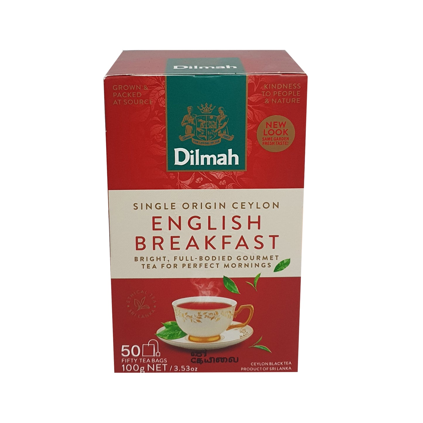 Dilmah English Breakfast Tea, 50 bustine di tè (100 g)