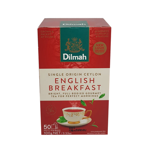 Dilmah English Breakfast Tea, 50 bustine di tè (100 g)