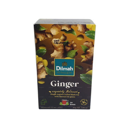 Tè nero aromatizzato allo zenzero Dilmah (30 g) 20 bustine di tè