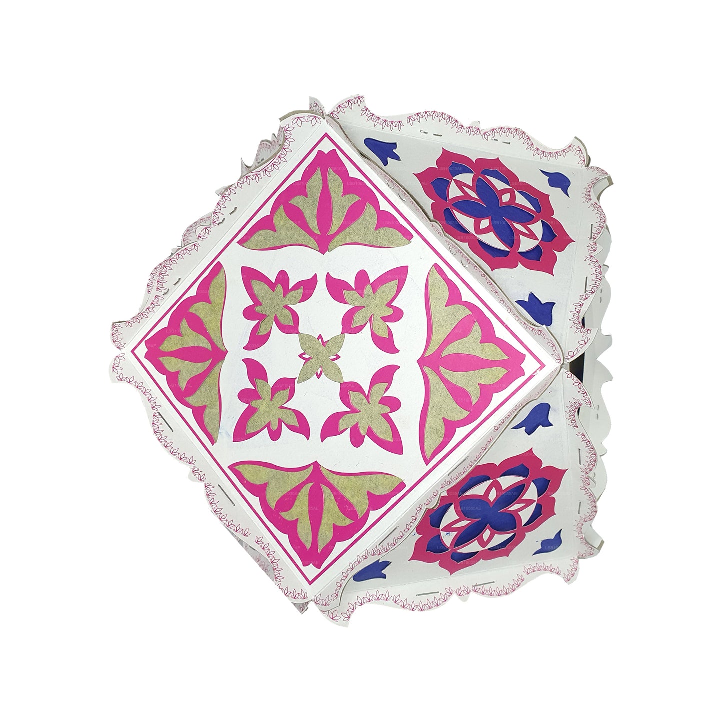 Lakpura Cardboard Vesak Lanterns (Atapattam Koodu) 3Pcs Pack