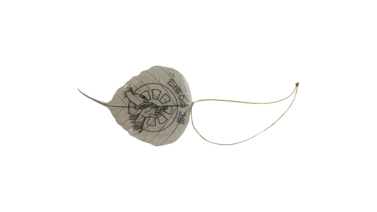 Ornamento da appendere con foglie di Bodhi naturali
