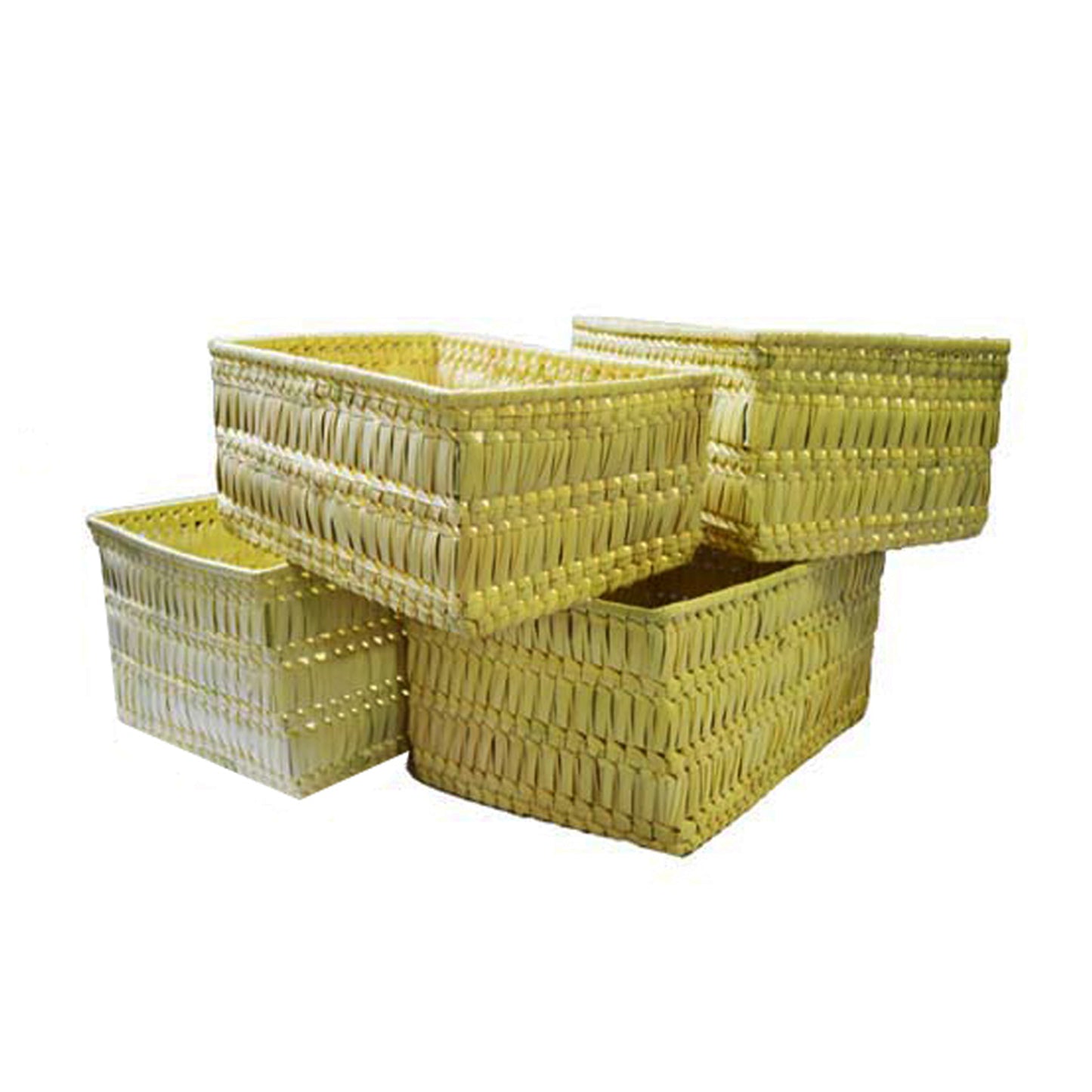Lakpura® Palmyrah Basket Square Shape (Four Pieces) Design B