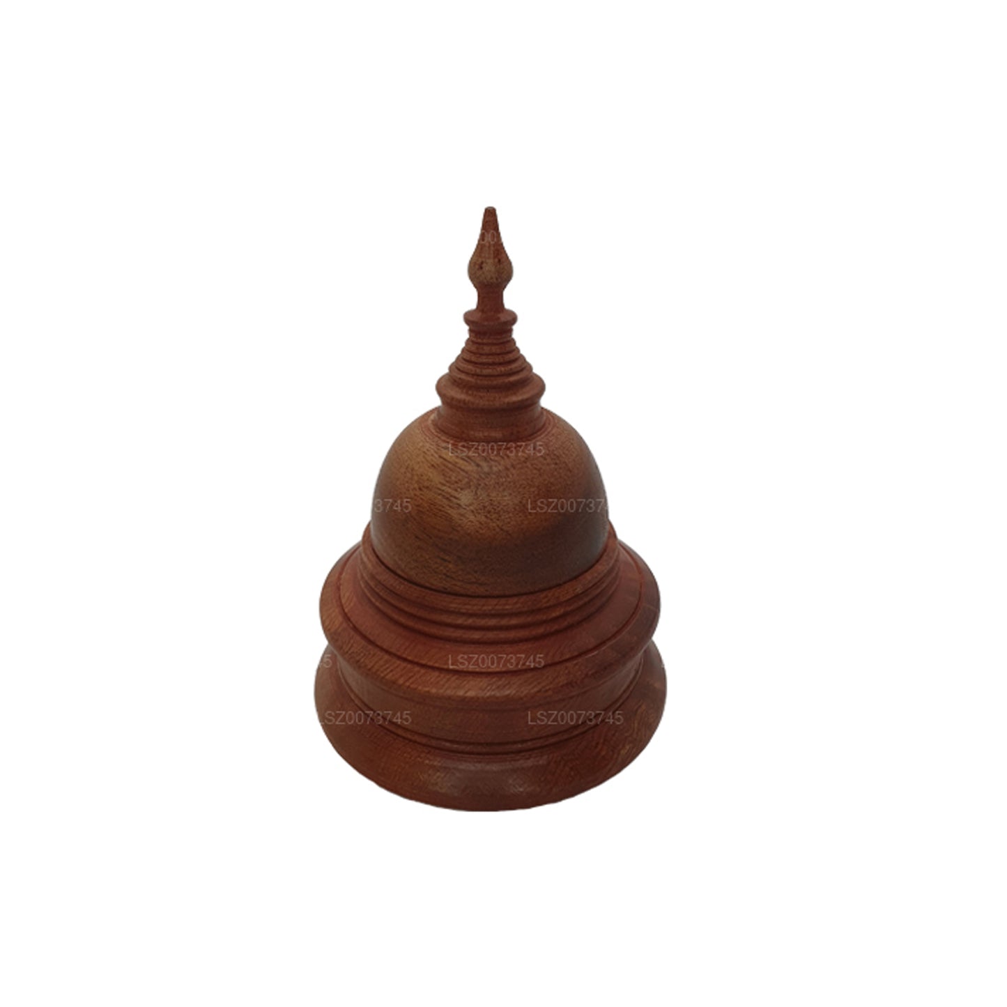 Stupa di Buddha in legno (altezza 4 pollici, larghezza 3 pollici)