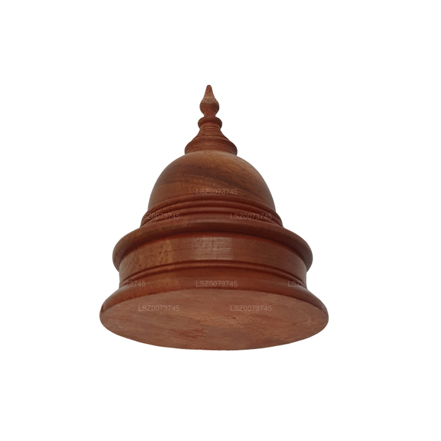 Stupa di Buddha in legno (altezza 4 pollici, larghezza 3 pollici)